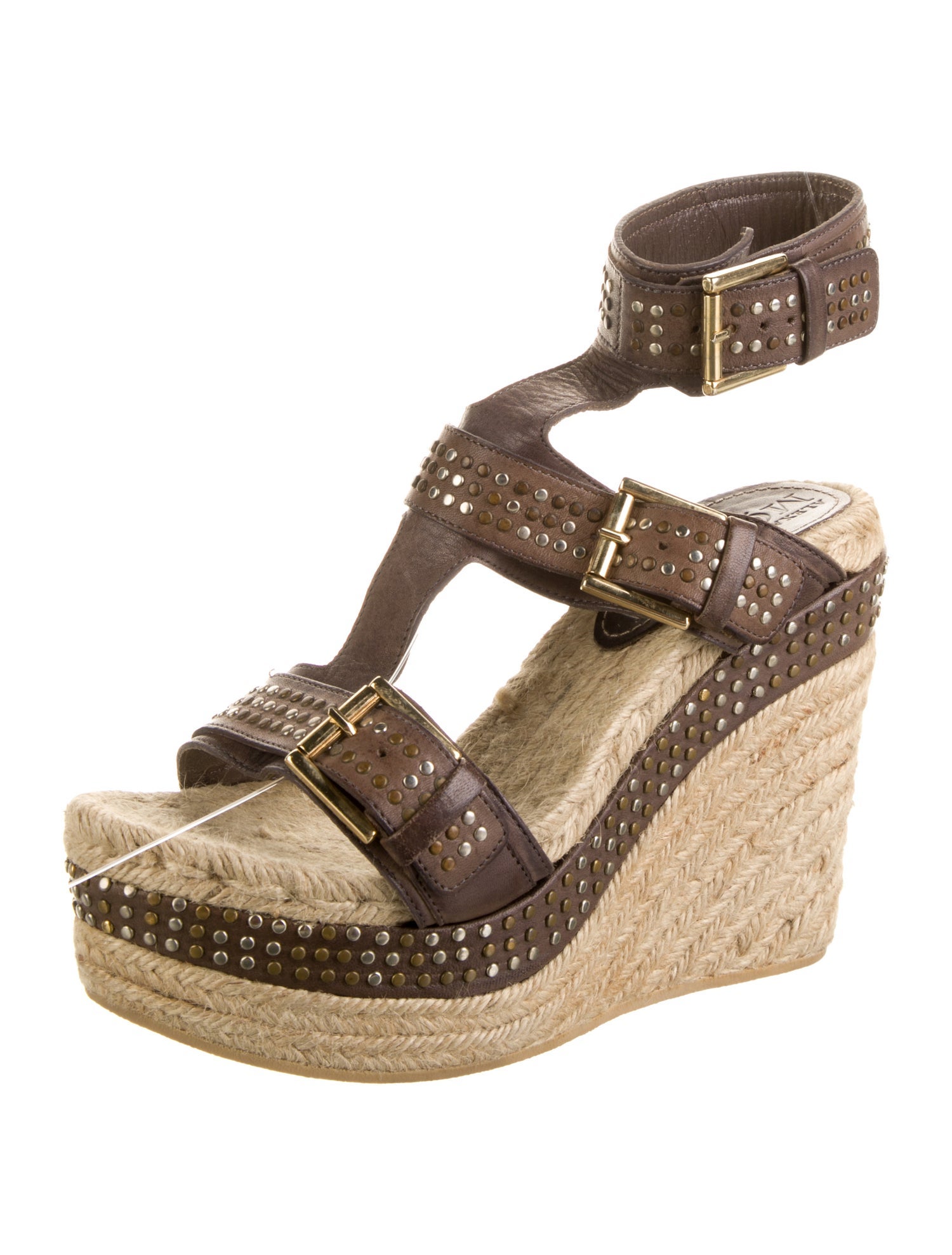 Alexander McQueen Leather Colorblock Pattern Espadrilles