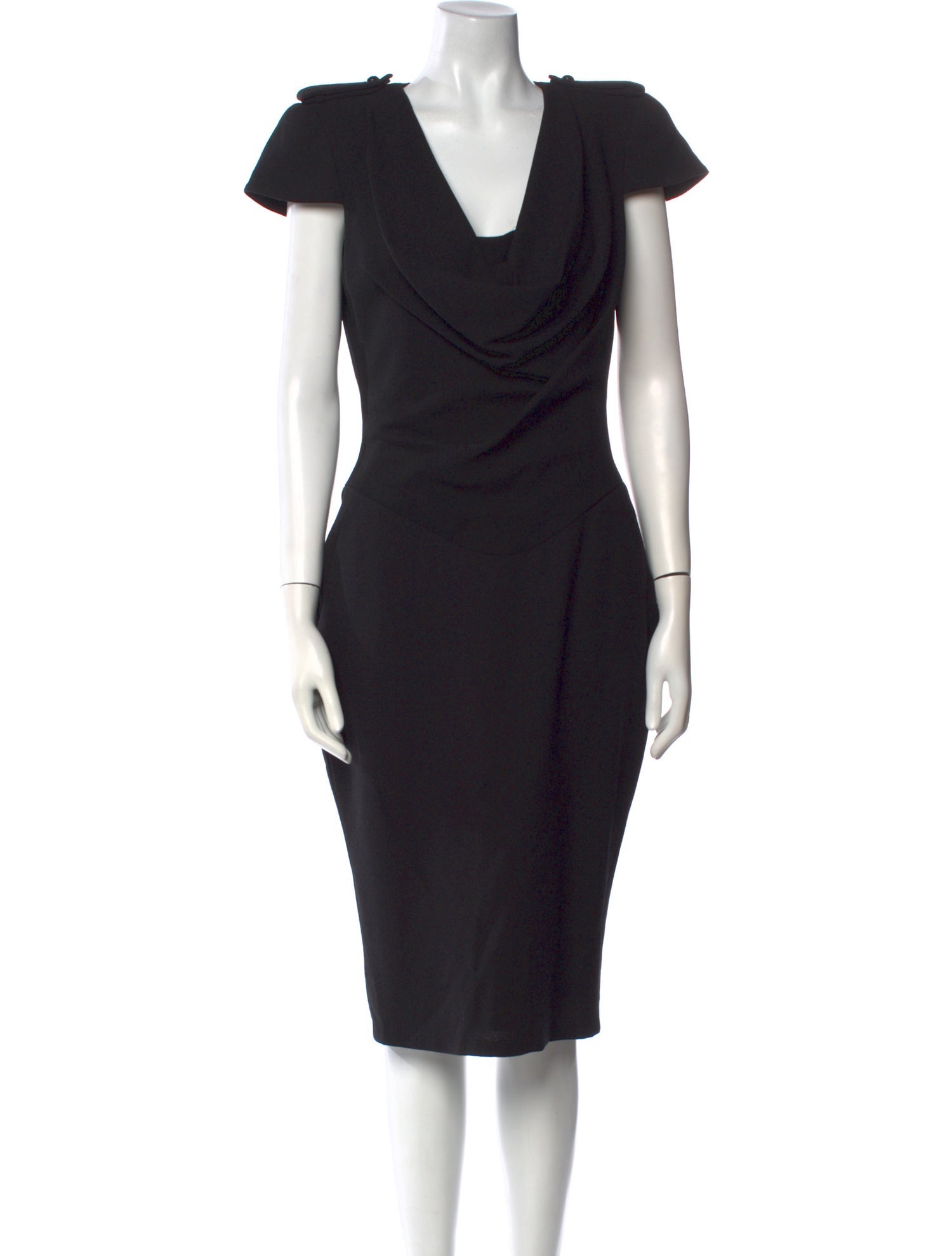 Alexander McQueen Virgin Wool Midi Length Dress