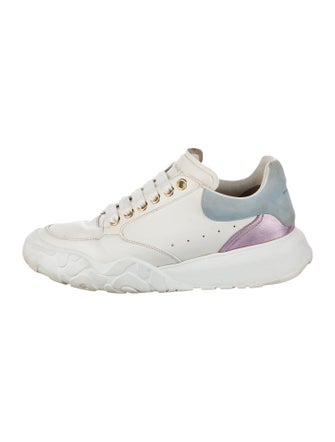 Alexander McQueen Leather Colorblock Pattern Sneakers