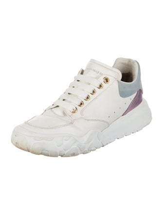 Alexander McQueen Leather Colorblock Pattern Sneakers