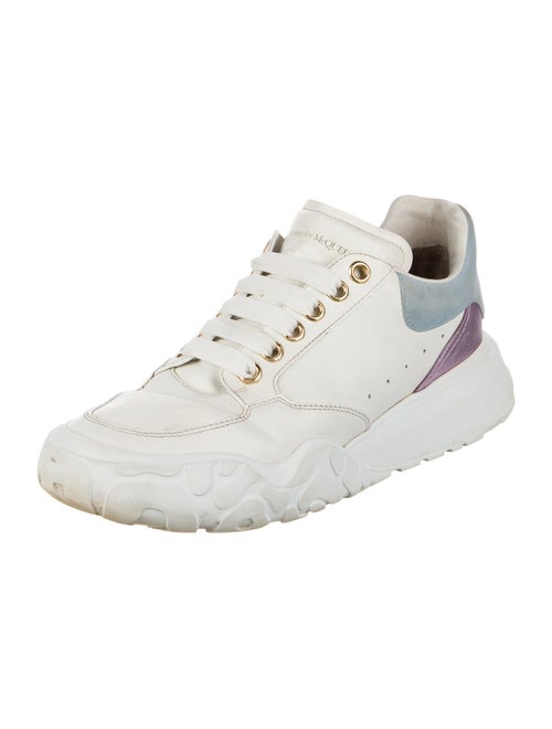 Alexander McQueen Leather Colorblock Pattern Sneakers