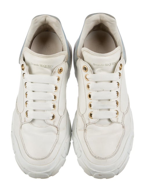 Alexander McQueen Leather Colorblock Pattern Sneakers