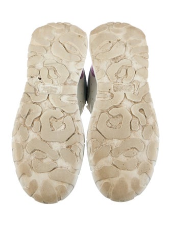 Alexander McQueen Leather Colorblock Pattern Sneakers