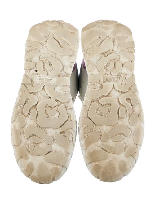 Alexander McQueen Leather Colorblock Pattern Sneakers