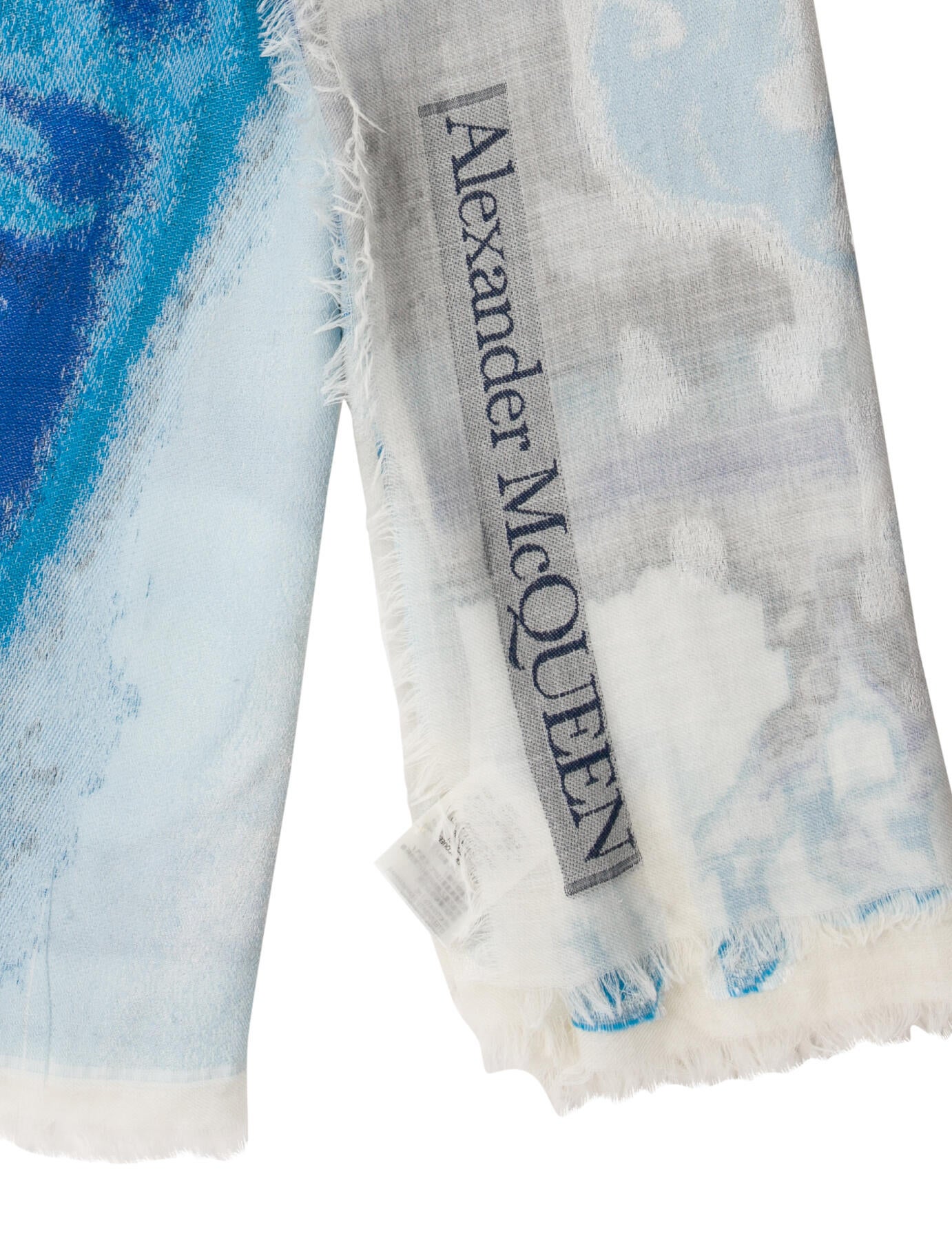 Alexander McQueen Silk Tie-Dye Print Shawl