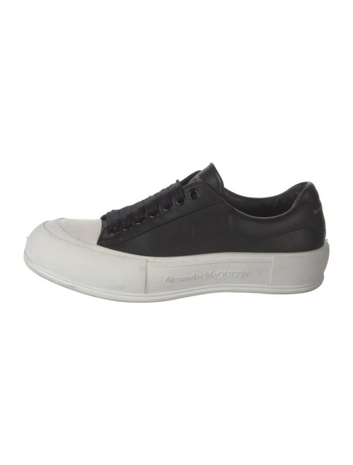 Alexander McQueen Leather Colorblock Pattern Sneakers