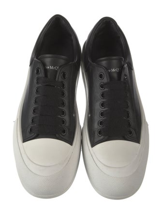 Alexander McQueen Leather Colorblock Pattern Sneakers