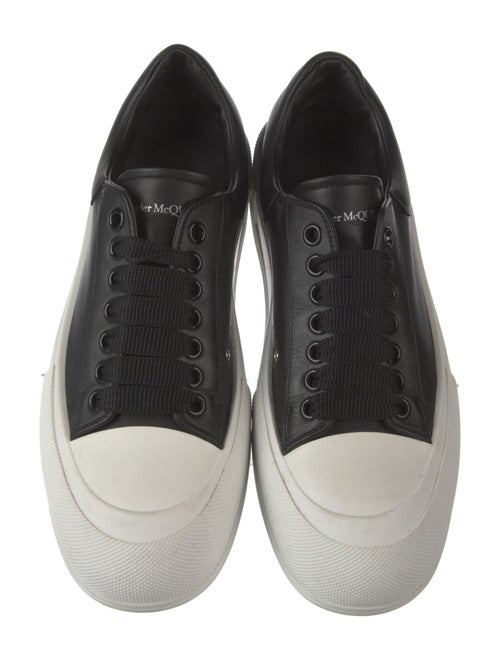 Alexander McQueen Leather Colorblock Pattern Sneakers