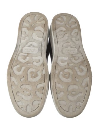 Alexander McQueen Leather Colorblock Pattern Sneakers
