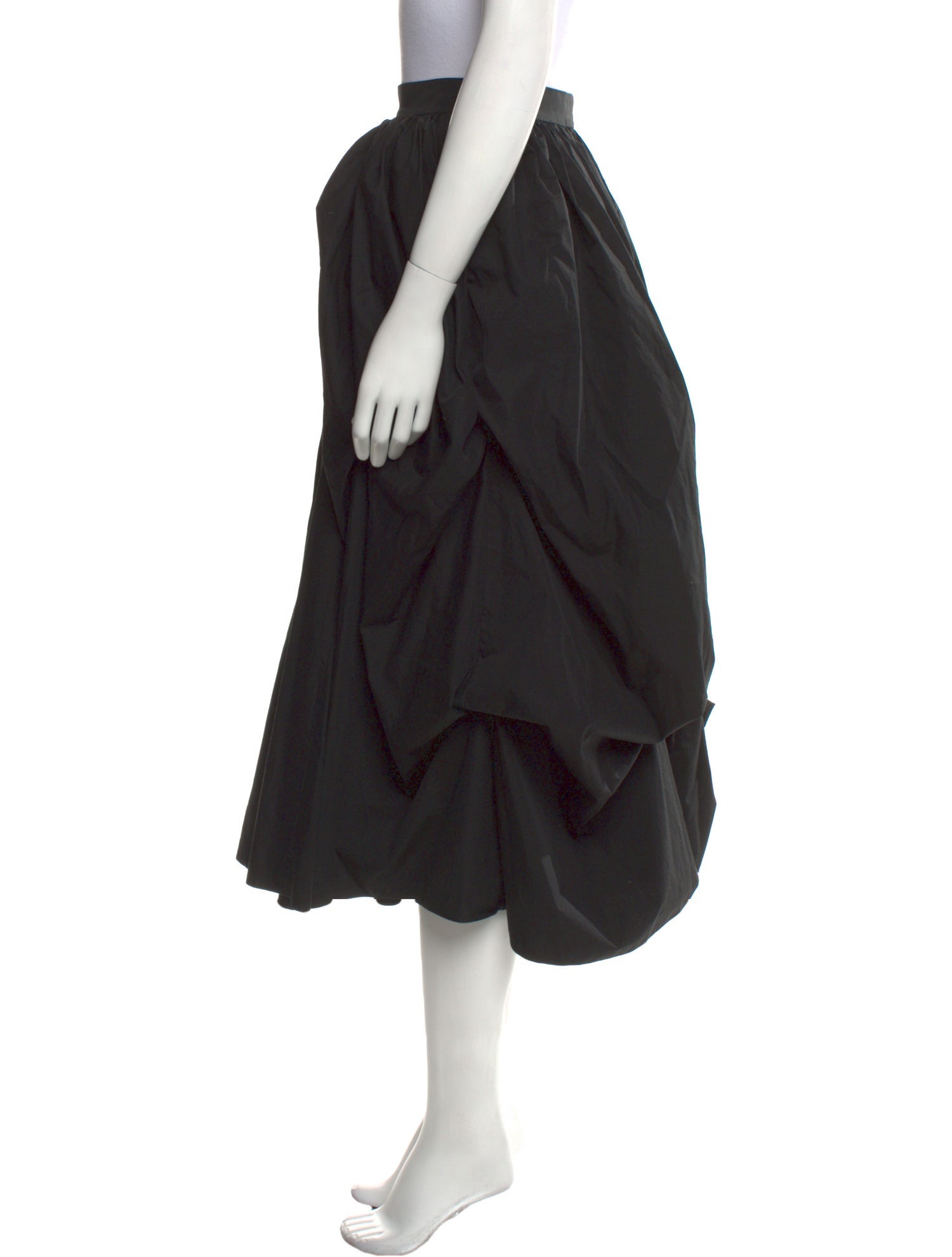 Alexander McQueen Pleated Accents Midi Length Skirt