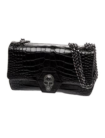 Philipp Plein Embossed Leather Shoulder Bag