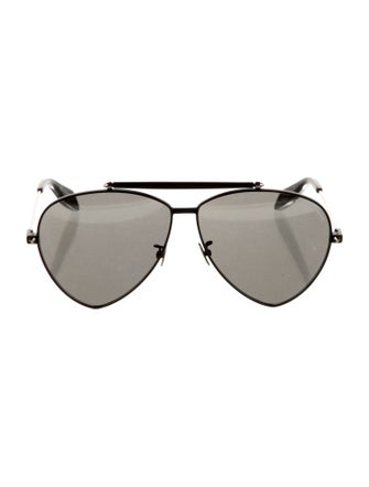 Alexander McQueen Aviator Mirrored Sunglasses