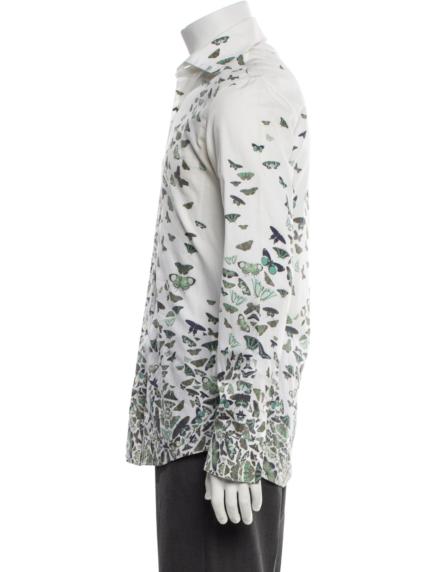 Alexander McQueen Printed Long Sleeve Shirt