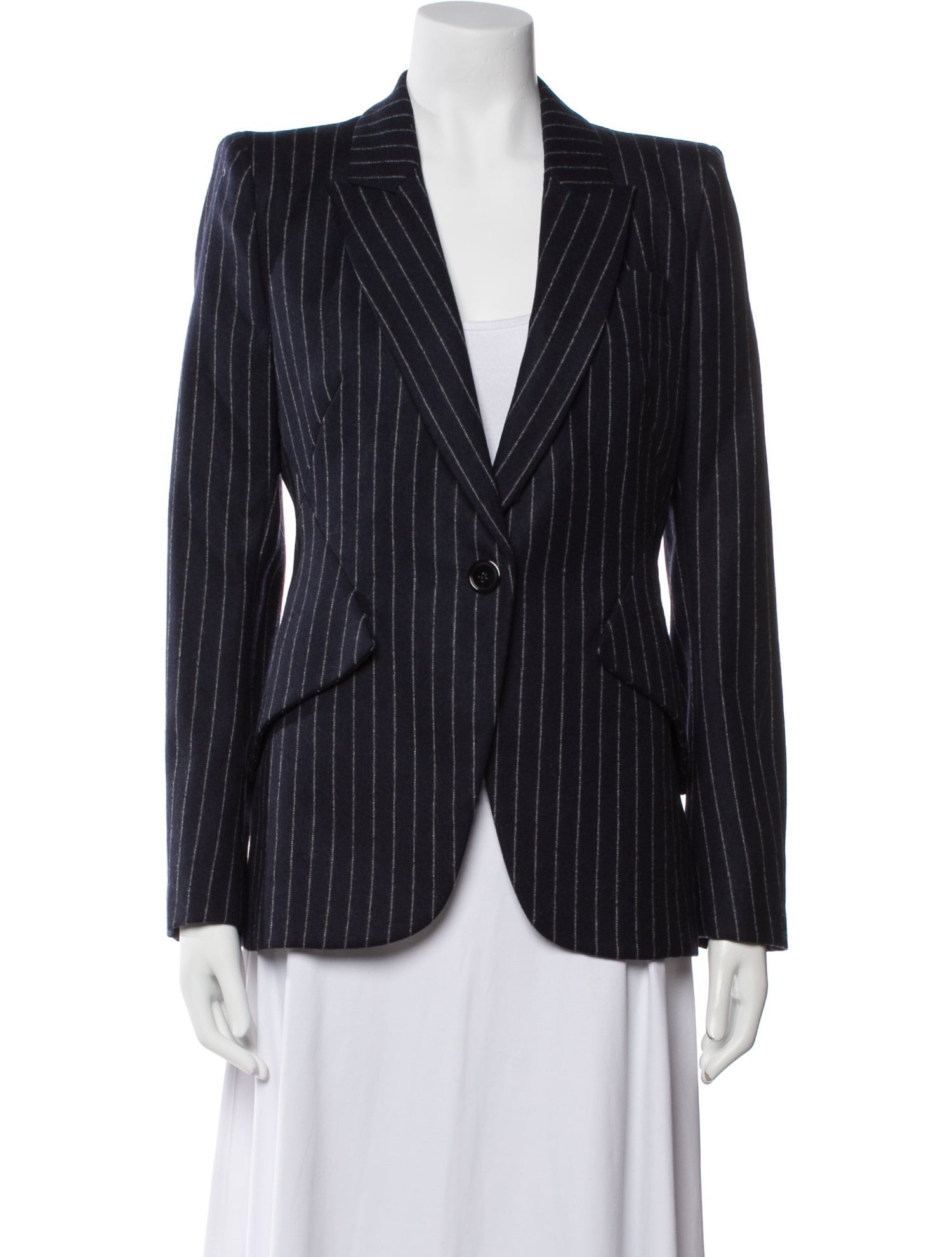 Alexander McQueen Wool Striped Blazer