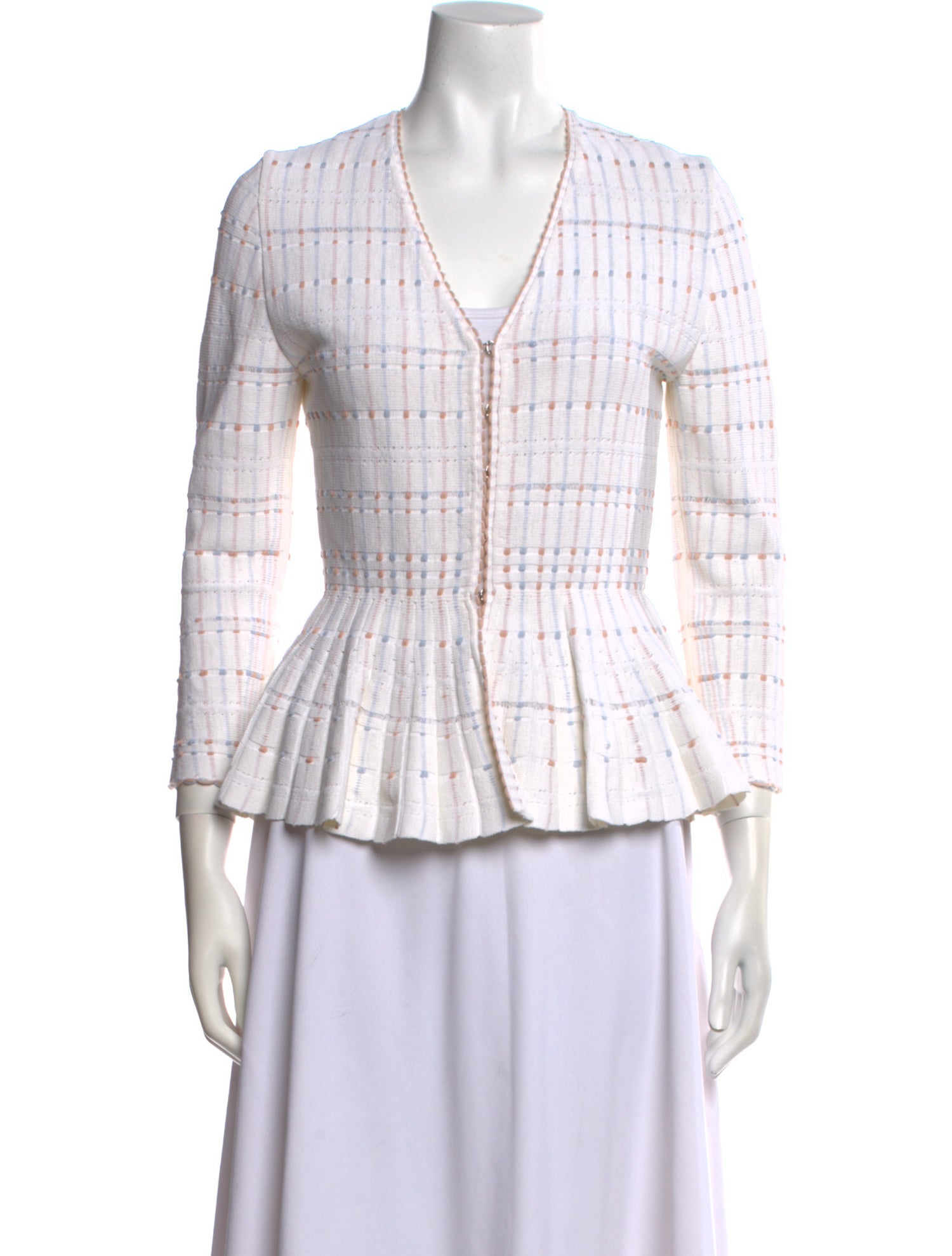 Alexander McQueen Striped V-Neck Sweater