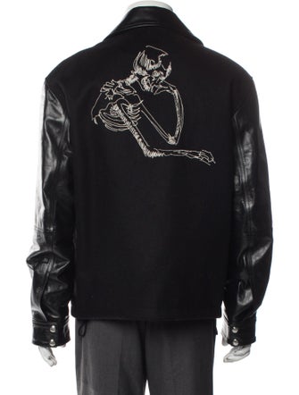 Alexander McQueen Graphic Print Moto Jacket