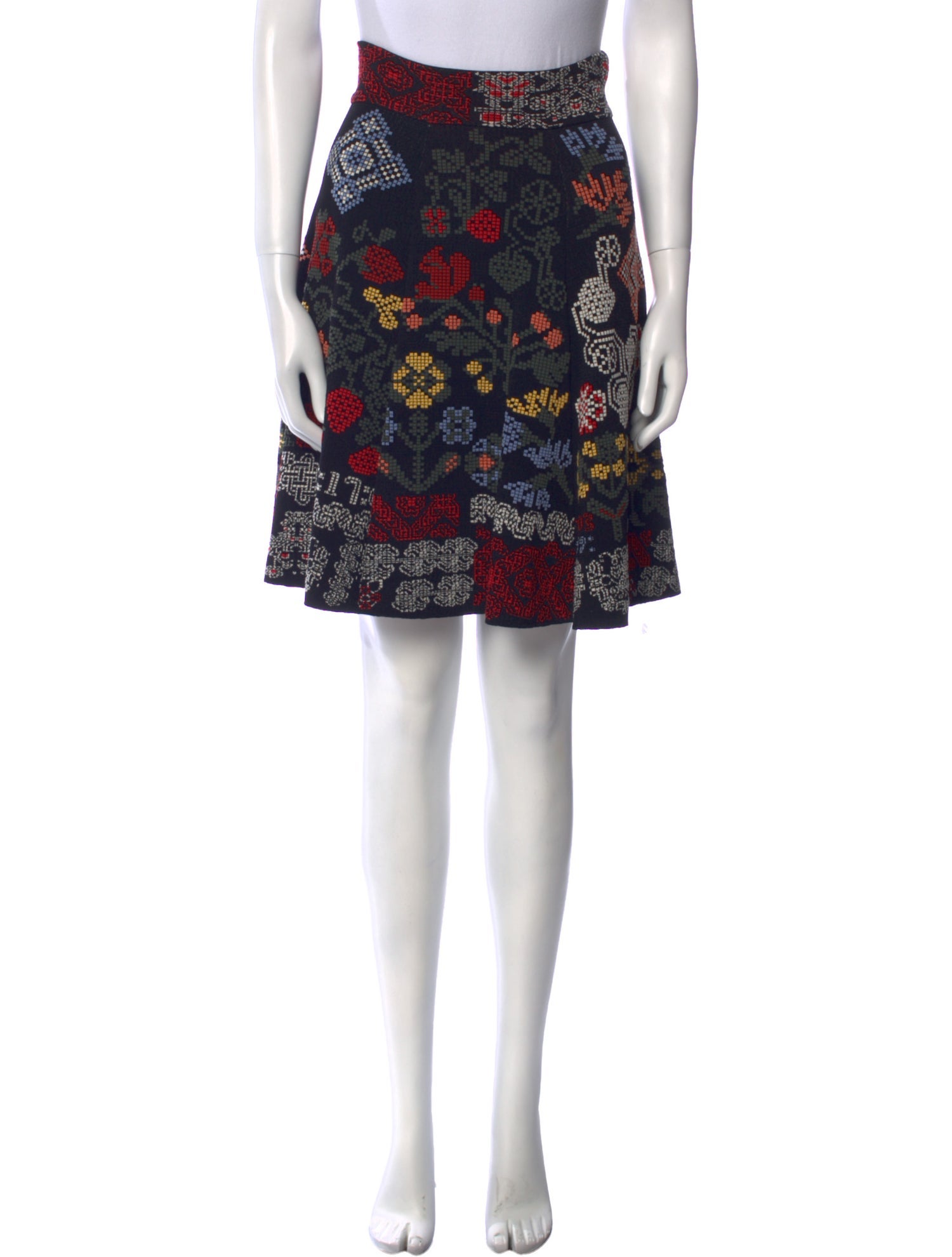 Alexander McQueen Silk Knee-Length Skirt