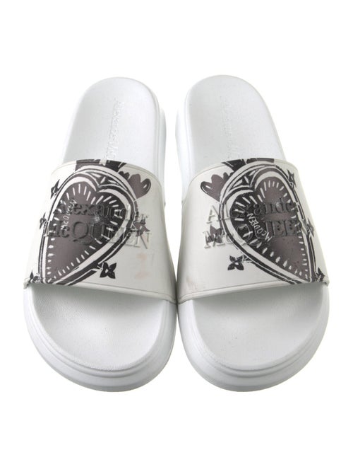 Alexander McQueen Rubber Graphic Print Slides