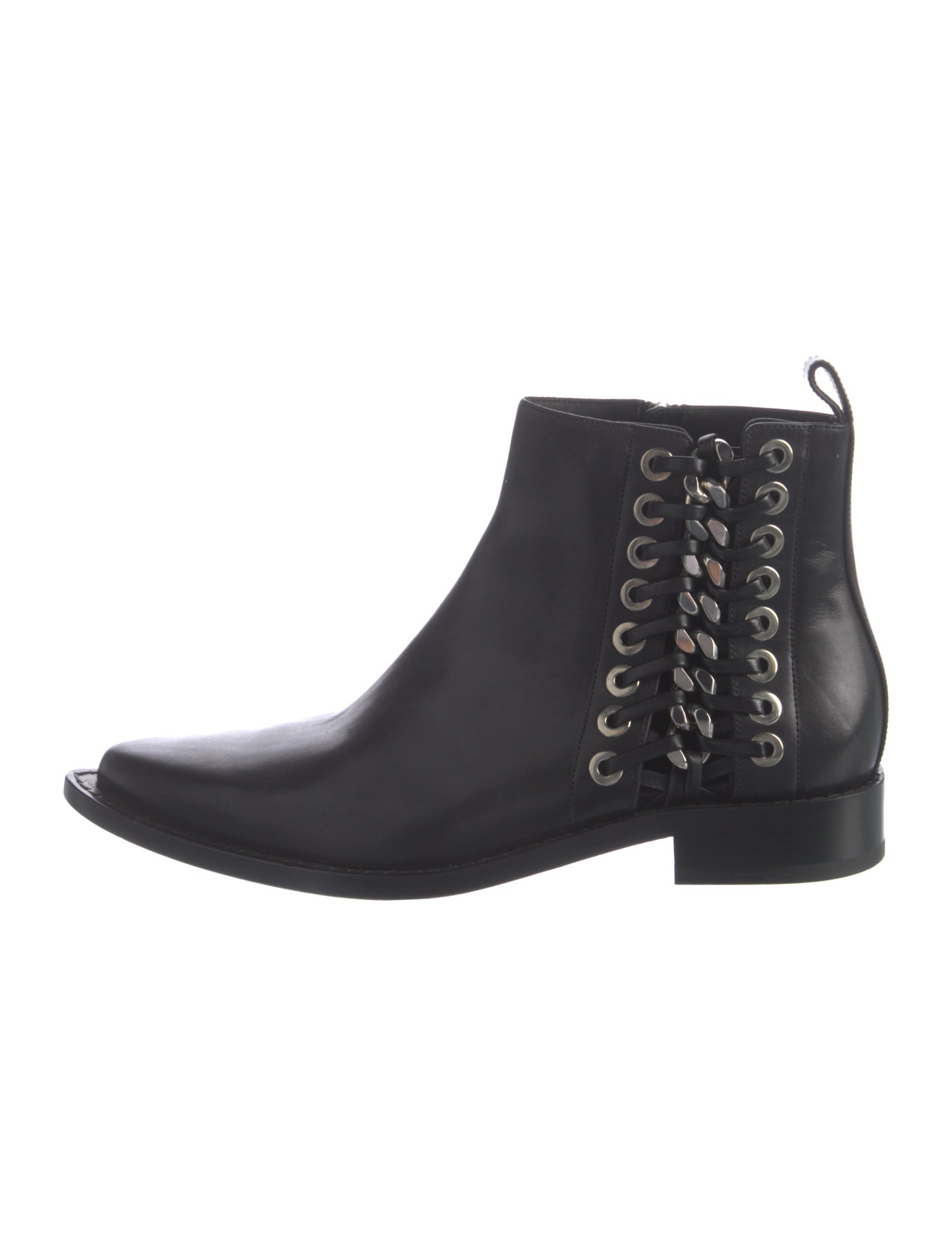 Alexander McQueen Leather Chain-Link Accents Chelsea Boots