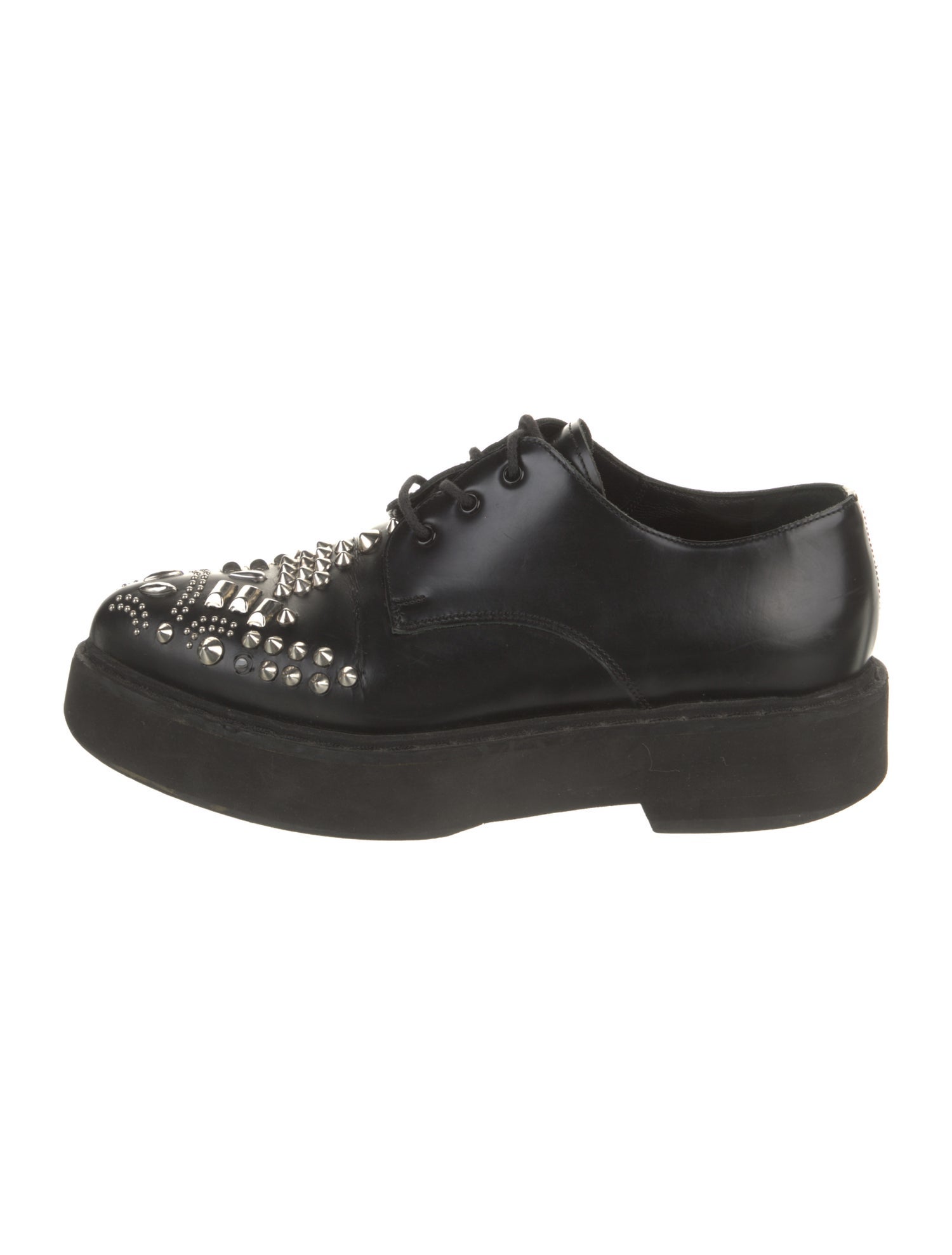 Alexander McQueen Leather Studded Accents Oxfords