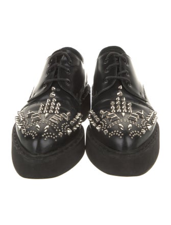 Alexander McQueen Leather Studded Accents Oxfords