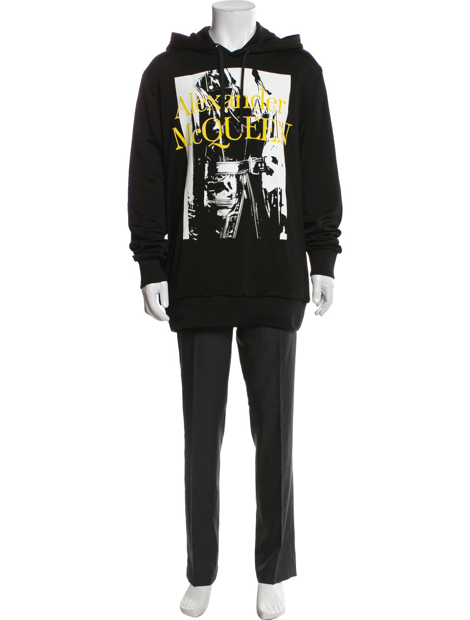 Alexander McQueen Printed Crew Neck Hoodie