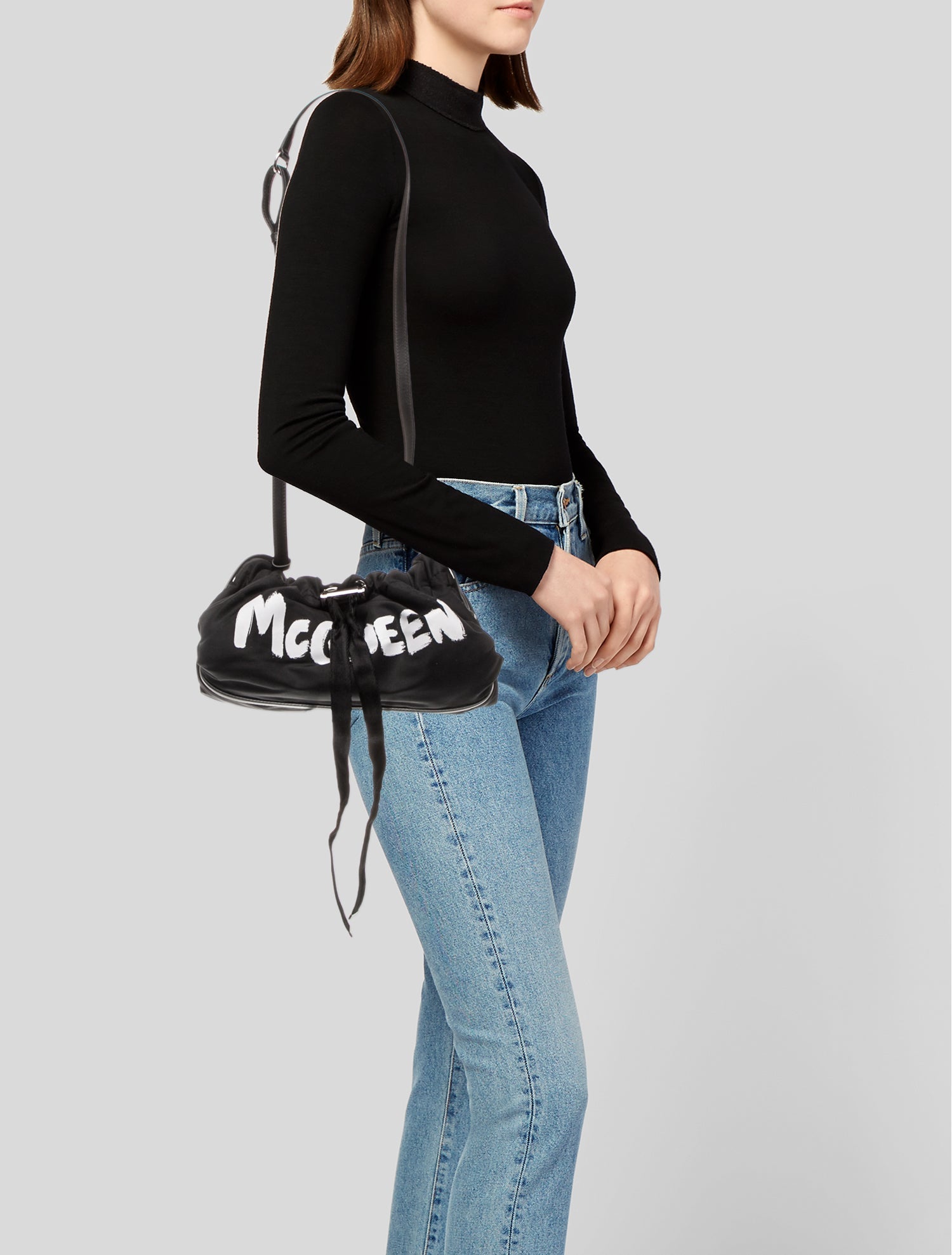 Alexander McQueen Nylon Bucket Bag w/ Tags