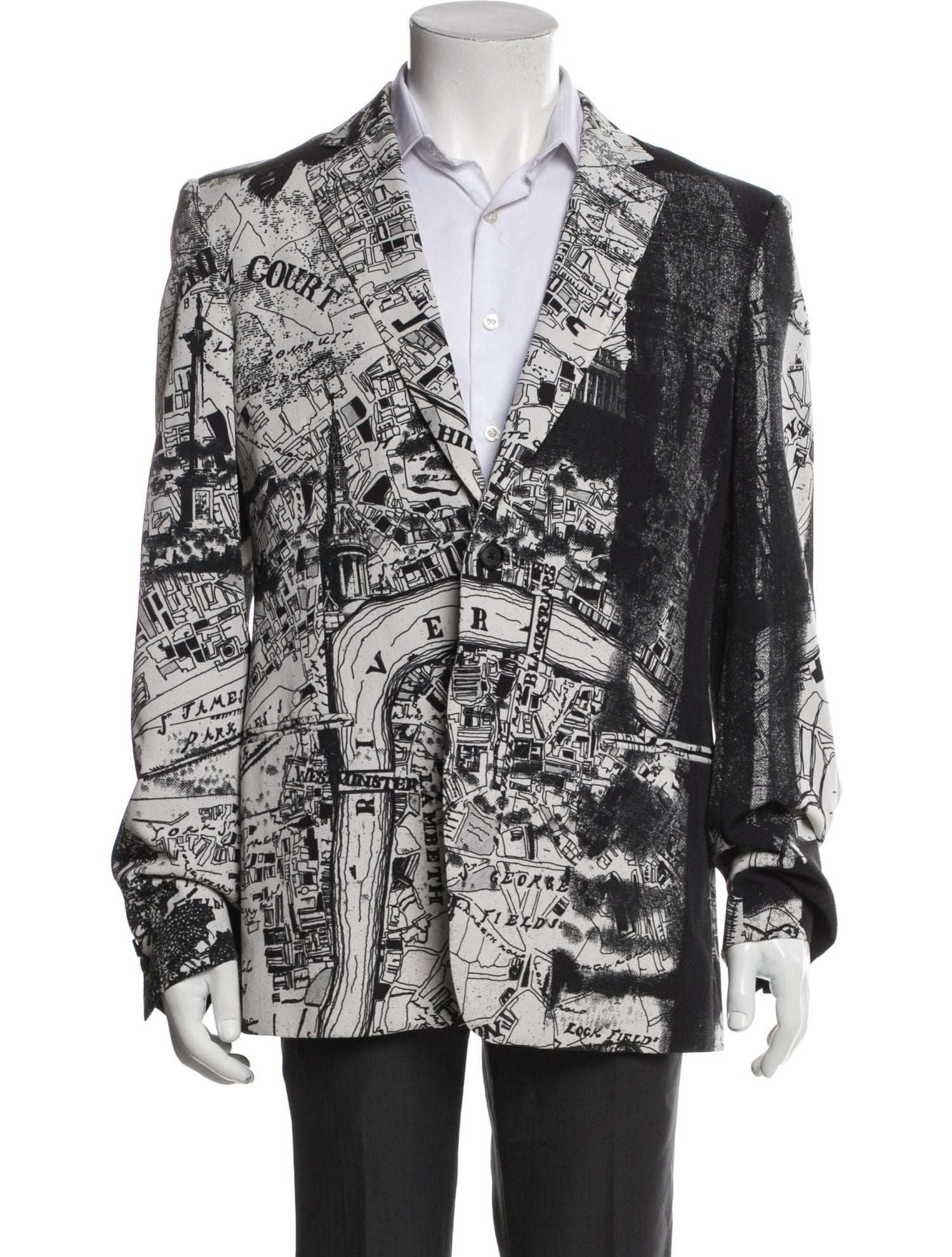 Alexander McQueen Printed Peacoat