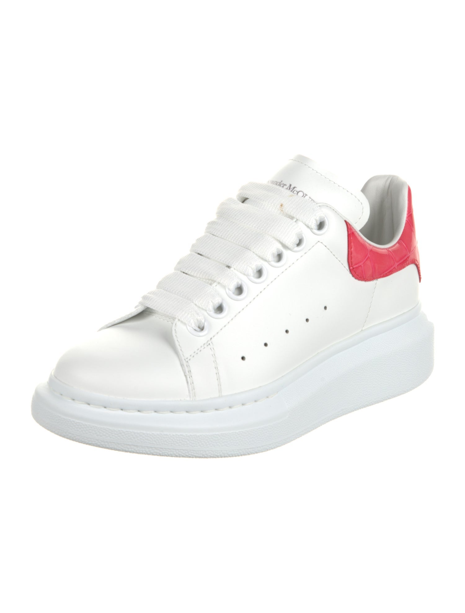 Alexander McQueen GG Embossed Leather Sneakers