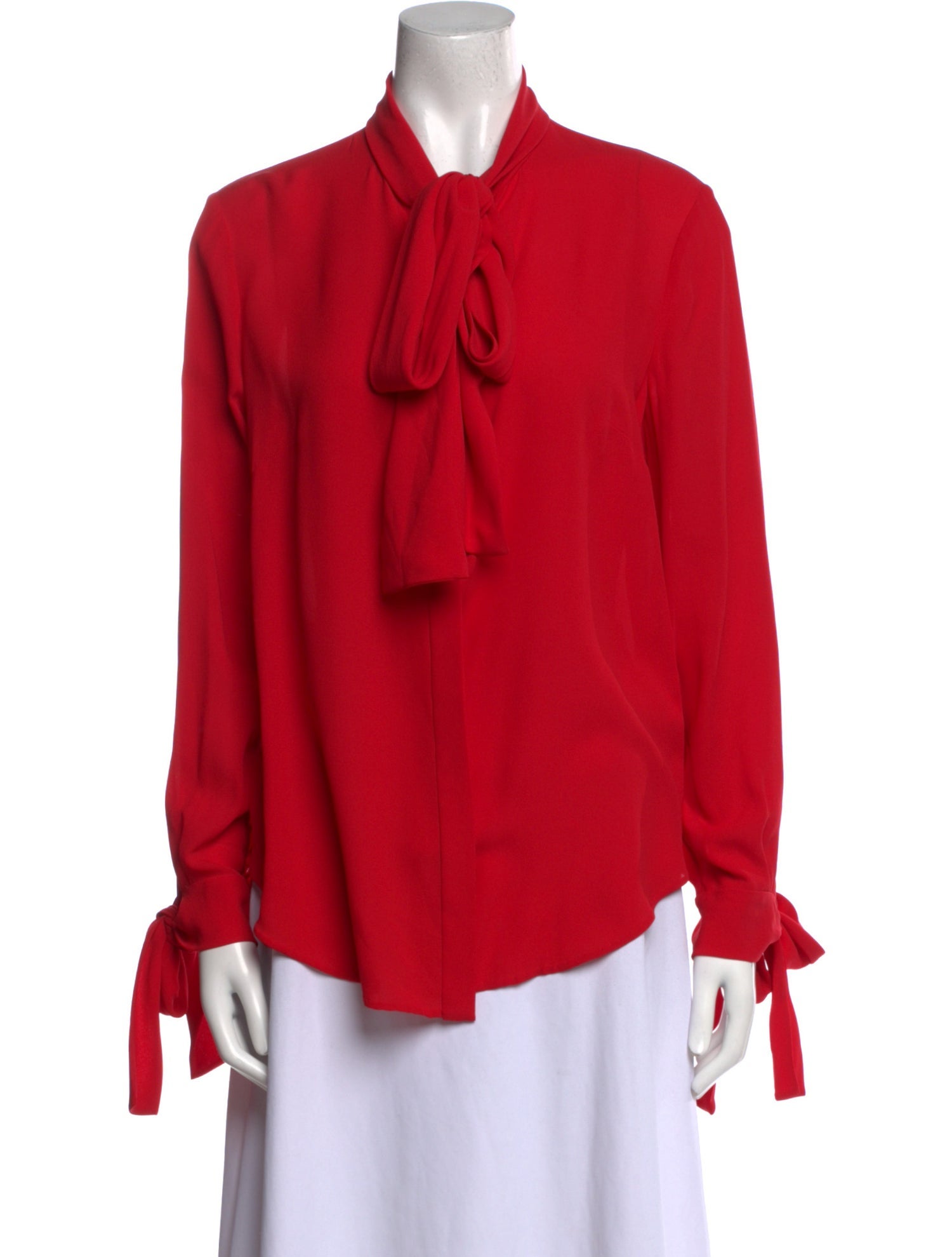 Alexander McQueen Silk V-Neck Blouse
