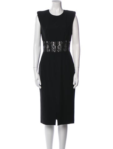 Alexander McQueen Dresses Crew Neck Midi Length Dress XXS