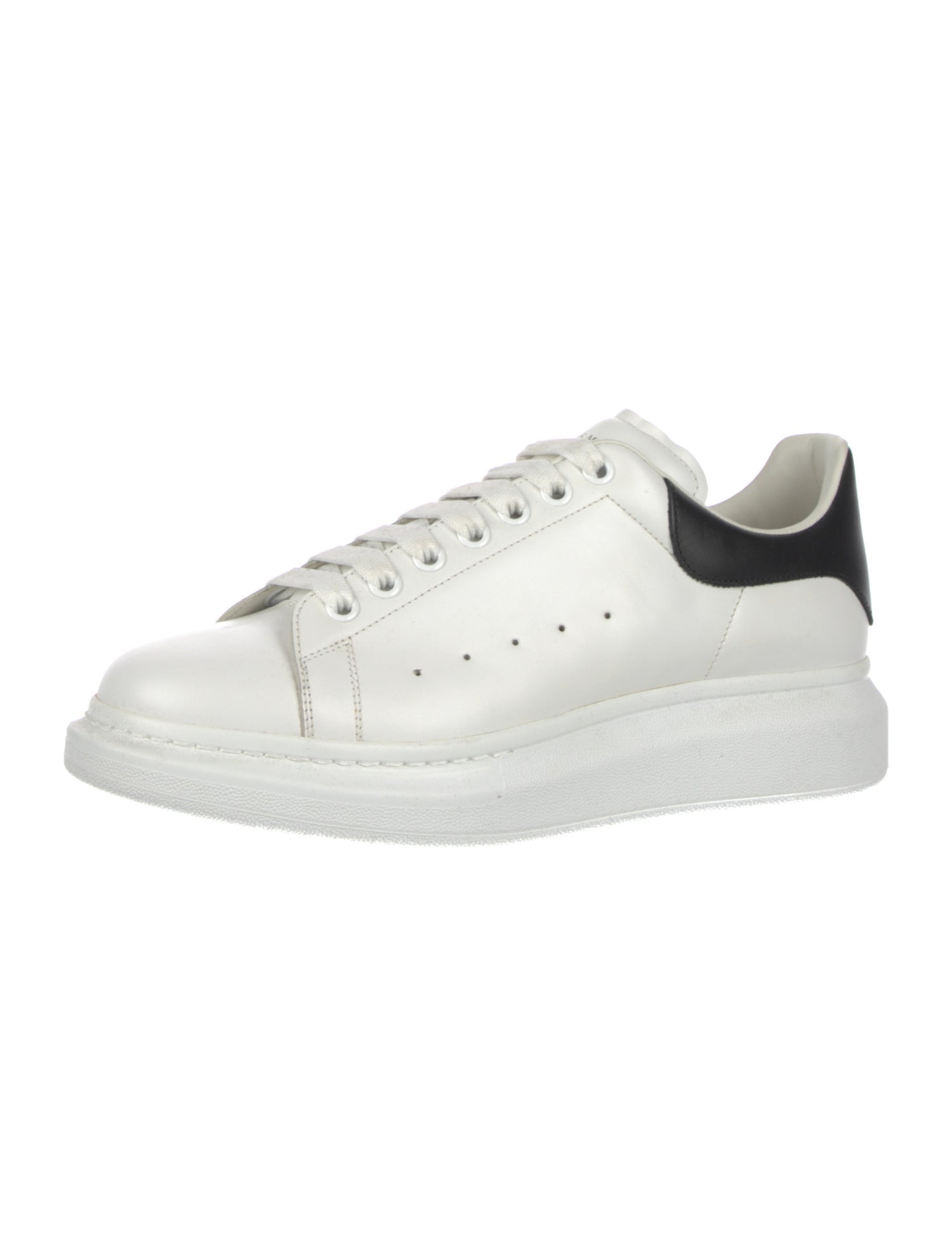 Alexander McQueen Leather Colorblock Pattern Chunky Sneakers