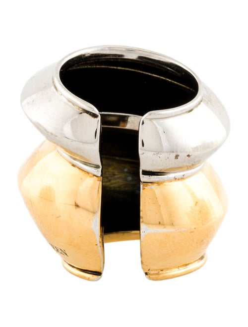 Alexander McQueen Two Tone Double Ring Band