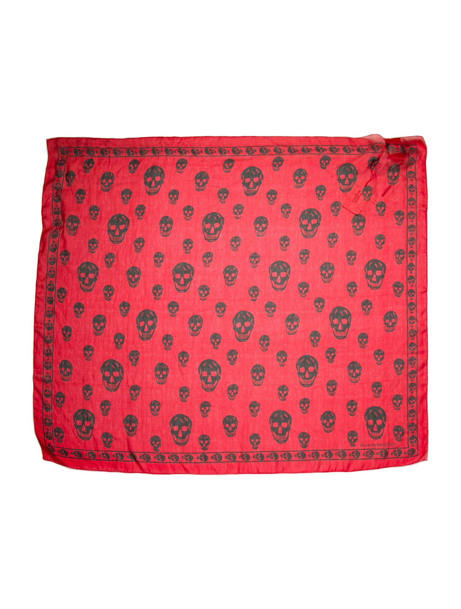Alexander McQueen Silk Skull Scarf w/ Tags
