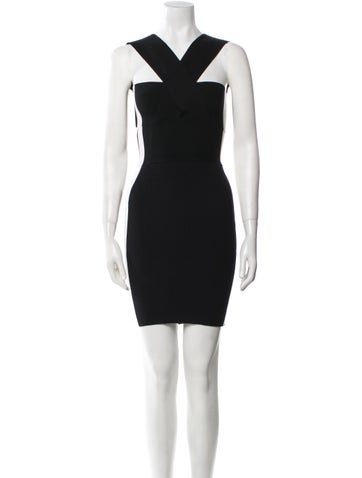 Alexander McQueen Dresses V-Neck Mini Dress XS