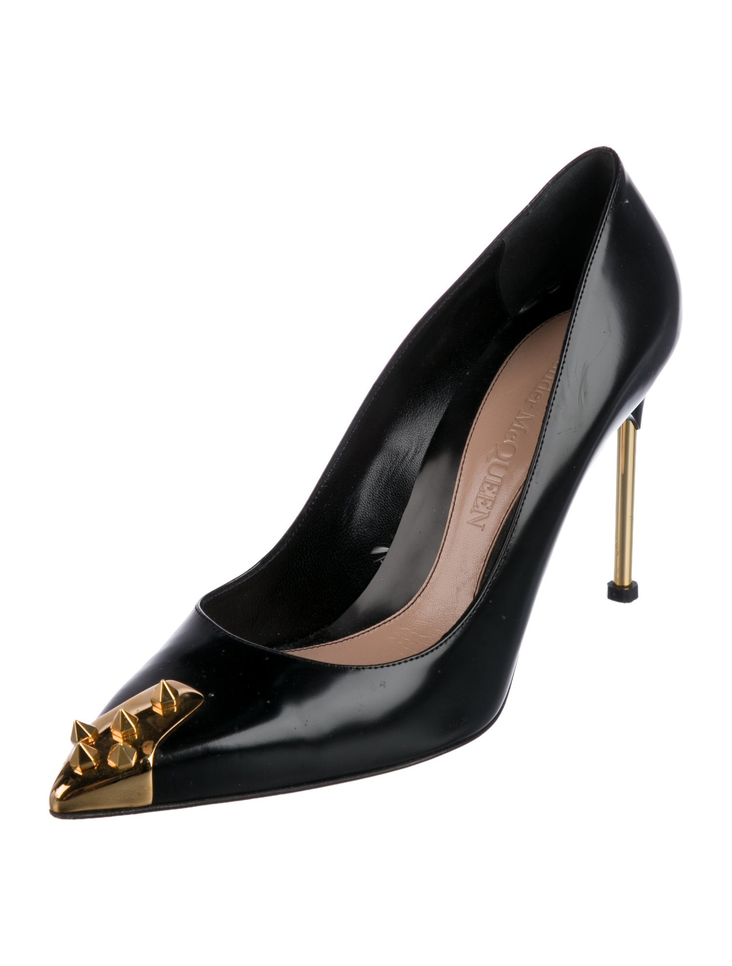 Alexander McQueen Leather Studded Accents Pumps