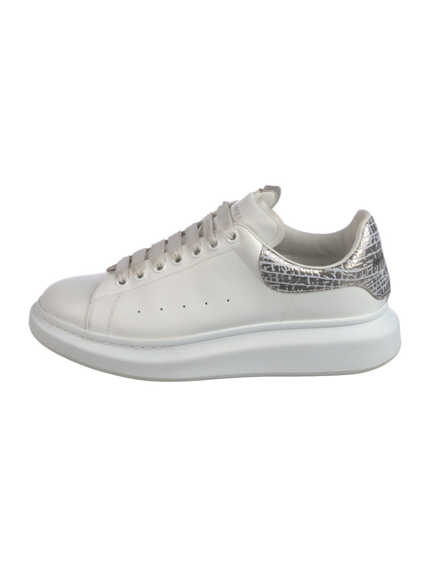 Alexander McQueen Leather Graphic Print Chunky Sneakers