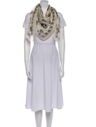 Alexander McQueen Silk Skull Scarf