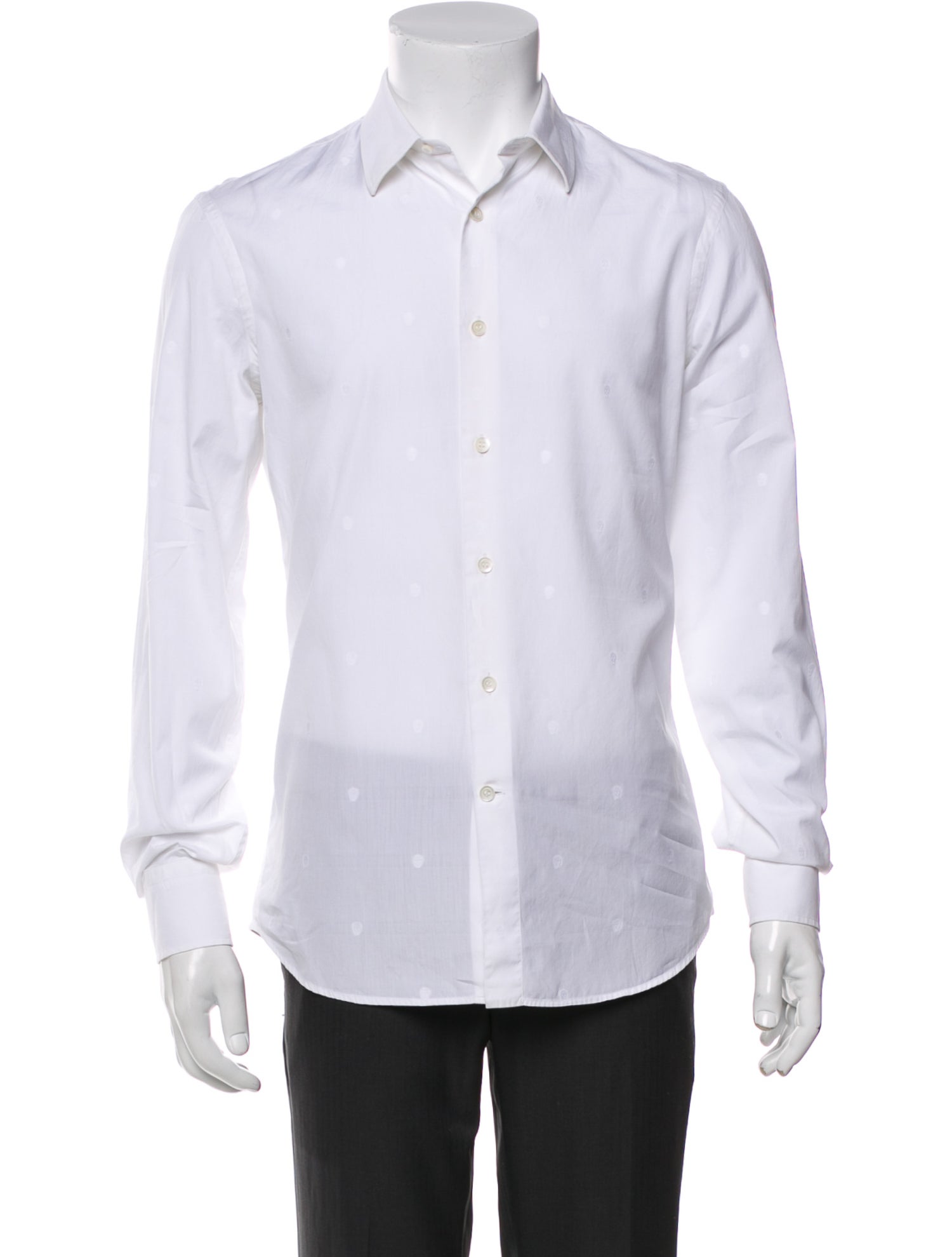 Alexander McQueen 2015 Skull Dress Shirt
