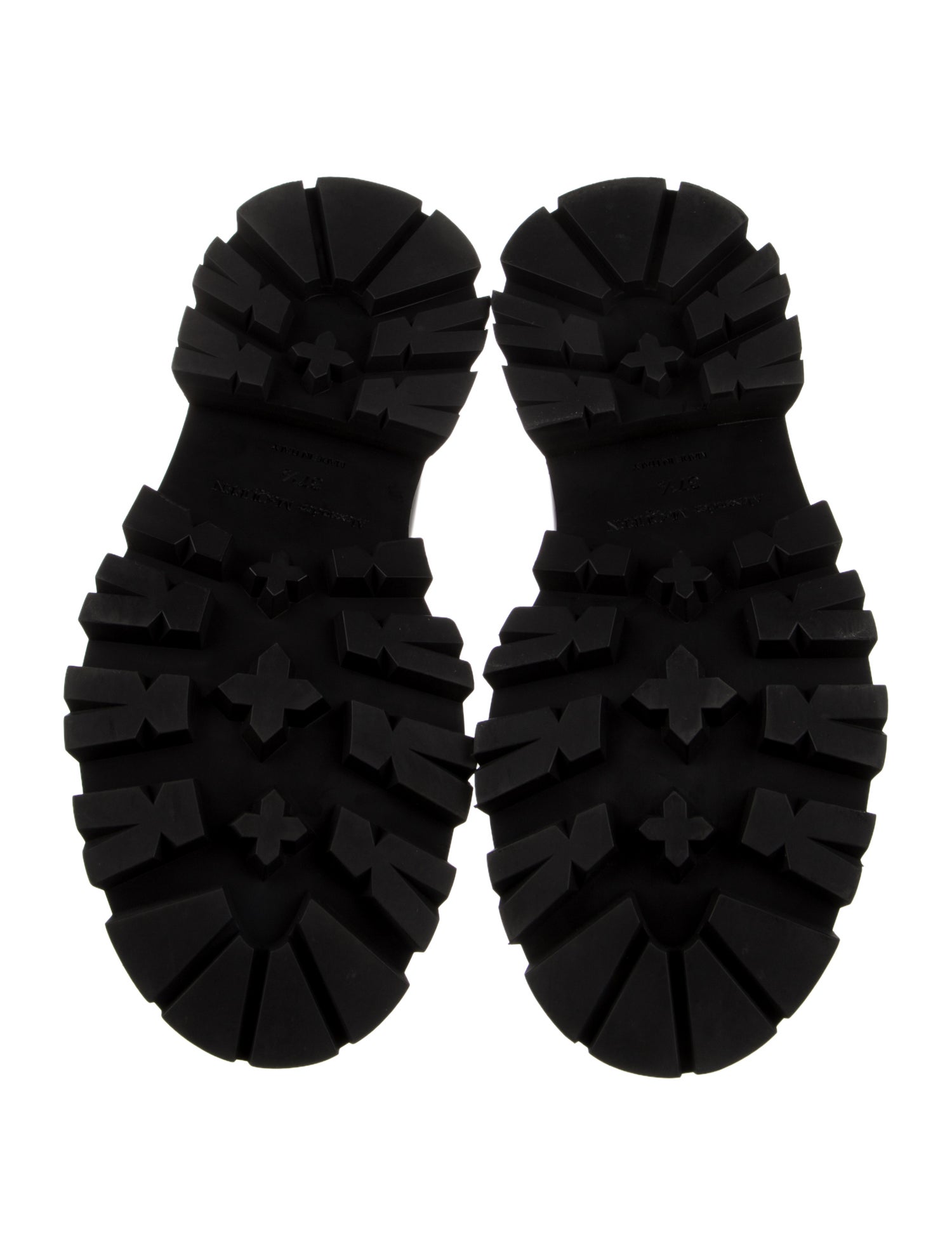 Alexander McQueen Leather Scalloped Accent Loafers