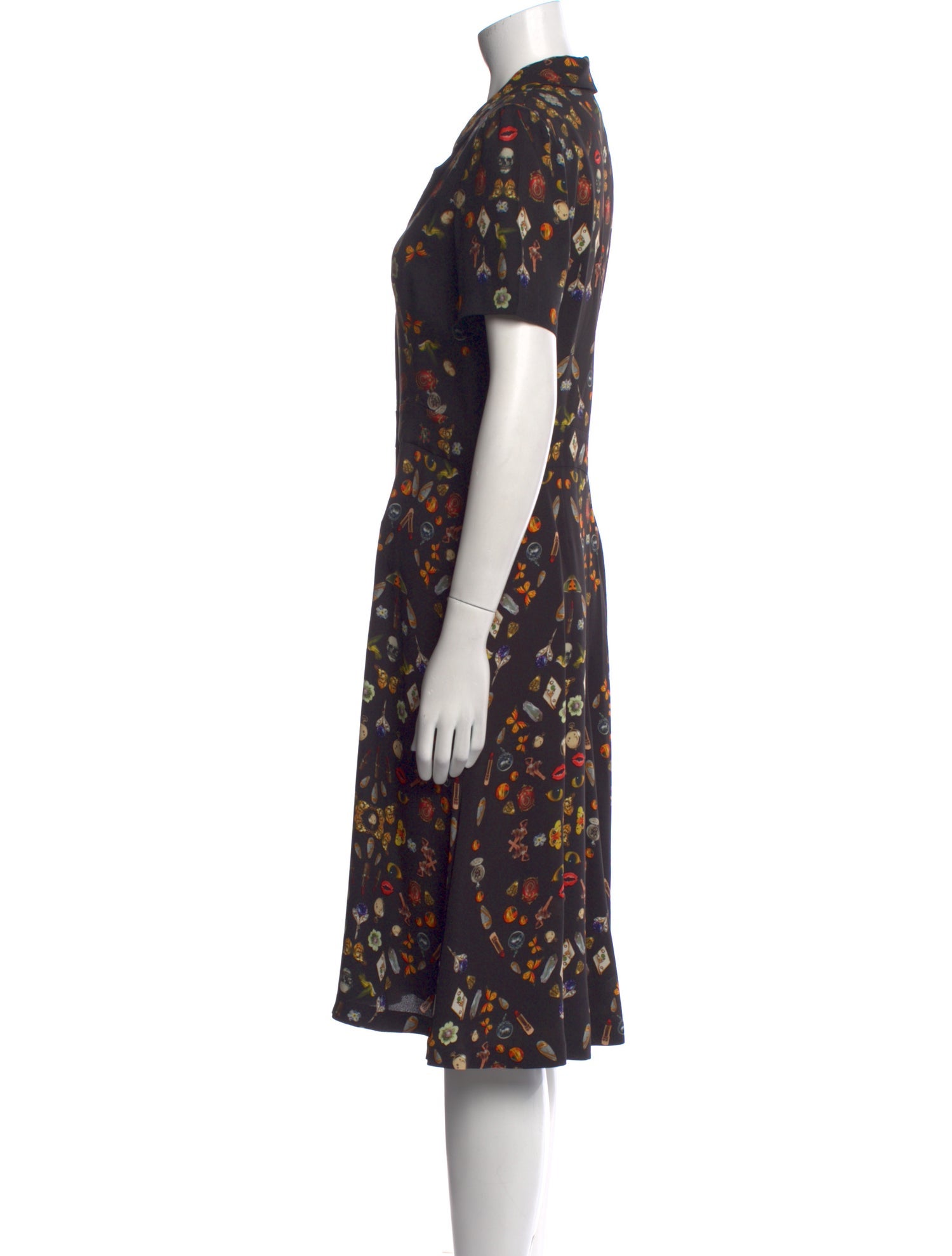 Alexander McQueen Printed Midi Length Dress