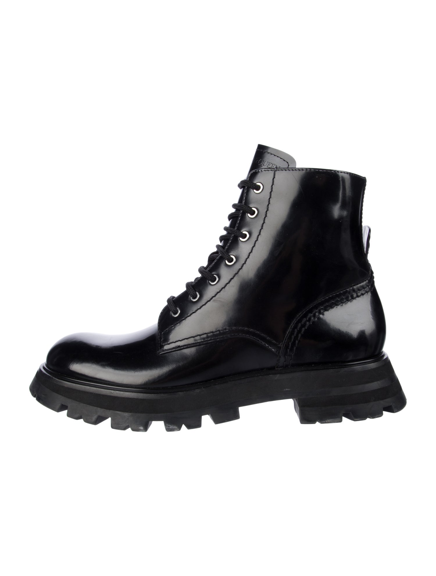 Alexander McQueen Leather Combat Boots