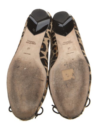 Alexander McQueen Ponyhair Animal Print Ballet Flats