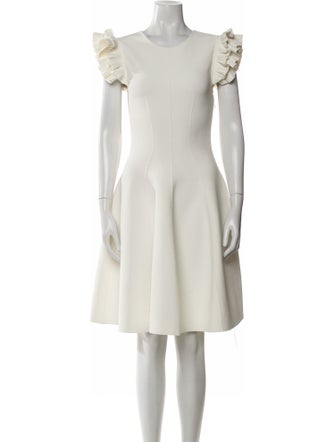 Alexander McQueen Crew Neck Mini Dress