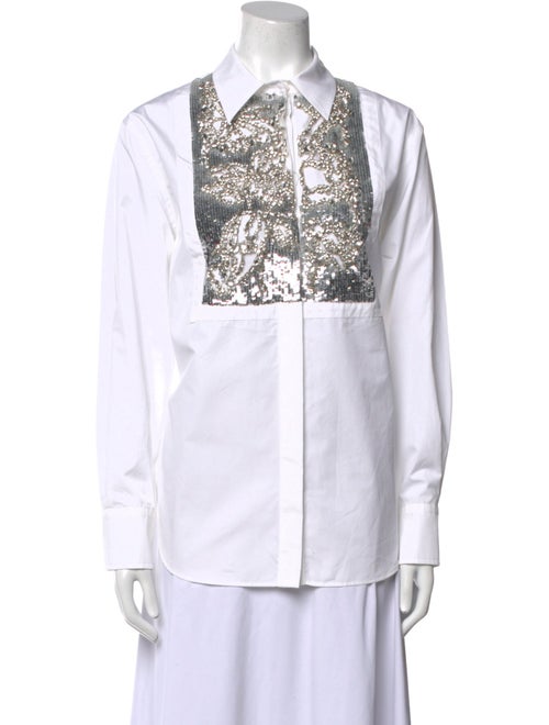 Alexander McQueen Long Sleeve Button-Up Top