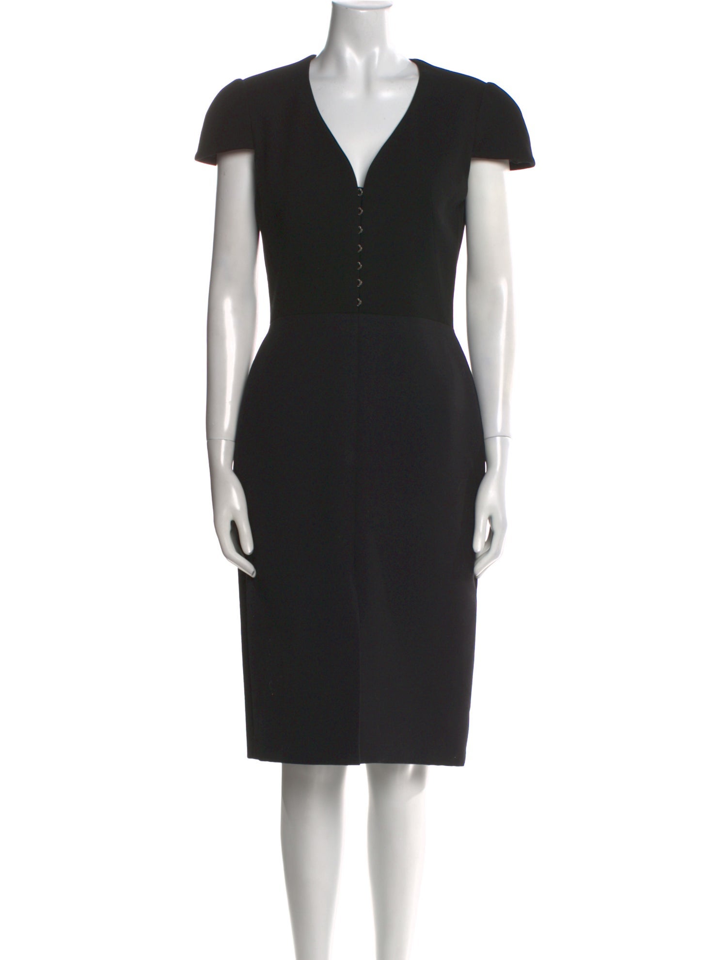 Alexander McQueen V-Neck Midi Length Dress