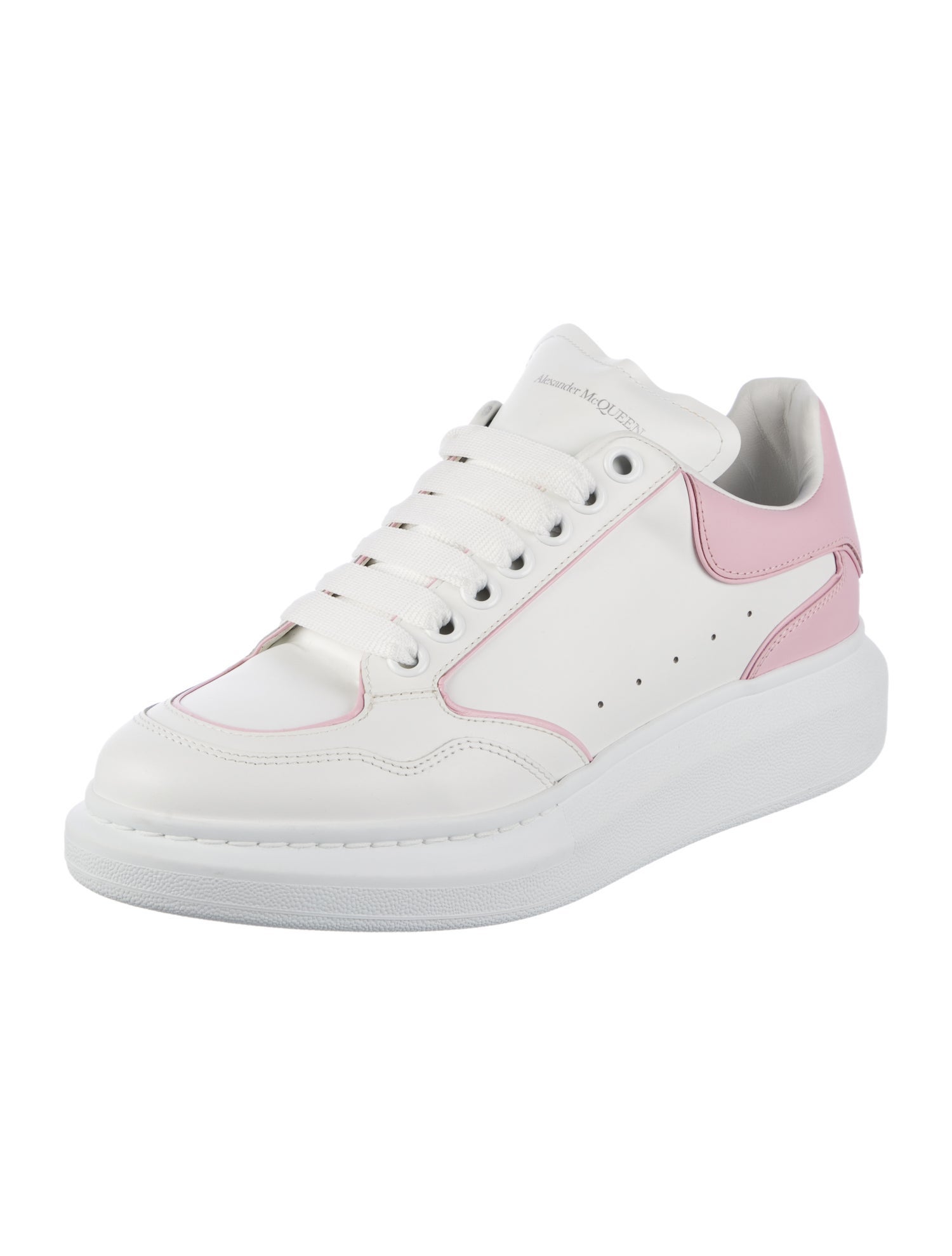 Alexander McQueen Leather Printed Athletic Sneakers