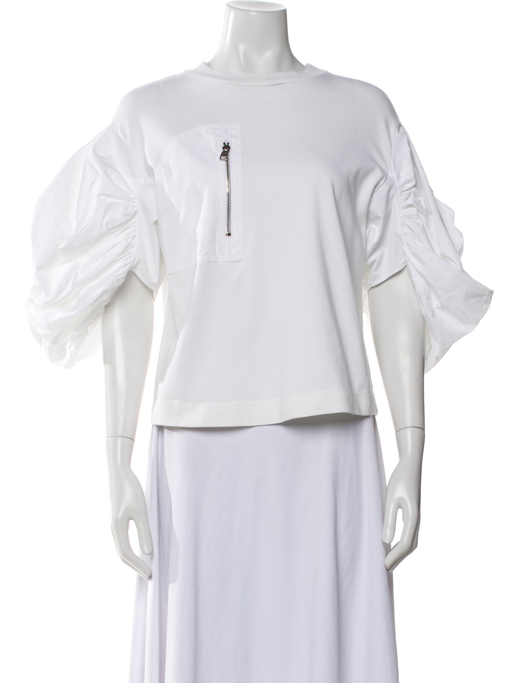 Alexander McQueen Crew Neck Three-Quarter Sleeve T-Shirt