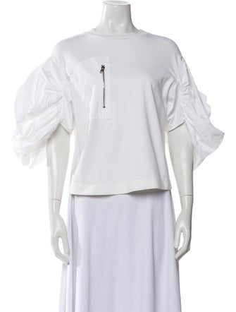 Alexander McQueen Crew Neck Three-Quarter Sleeve T-Shirt