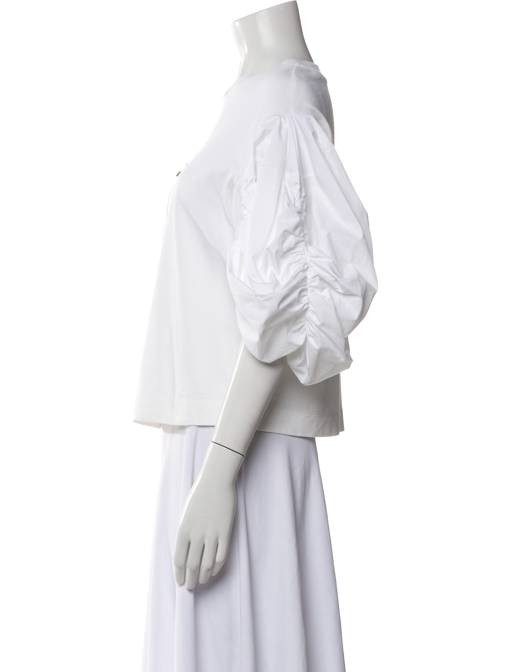 Alexander McQueen Crew Neck Three-Quarter Sleeve T-Shirt